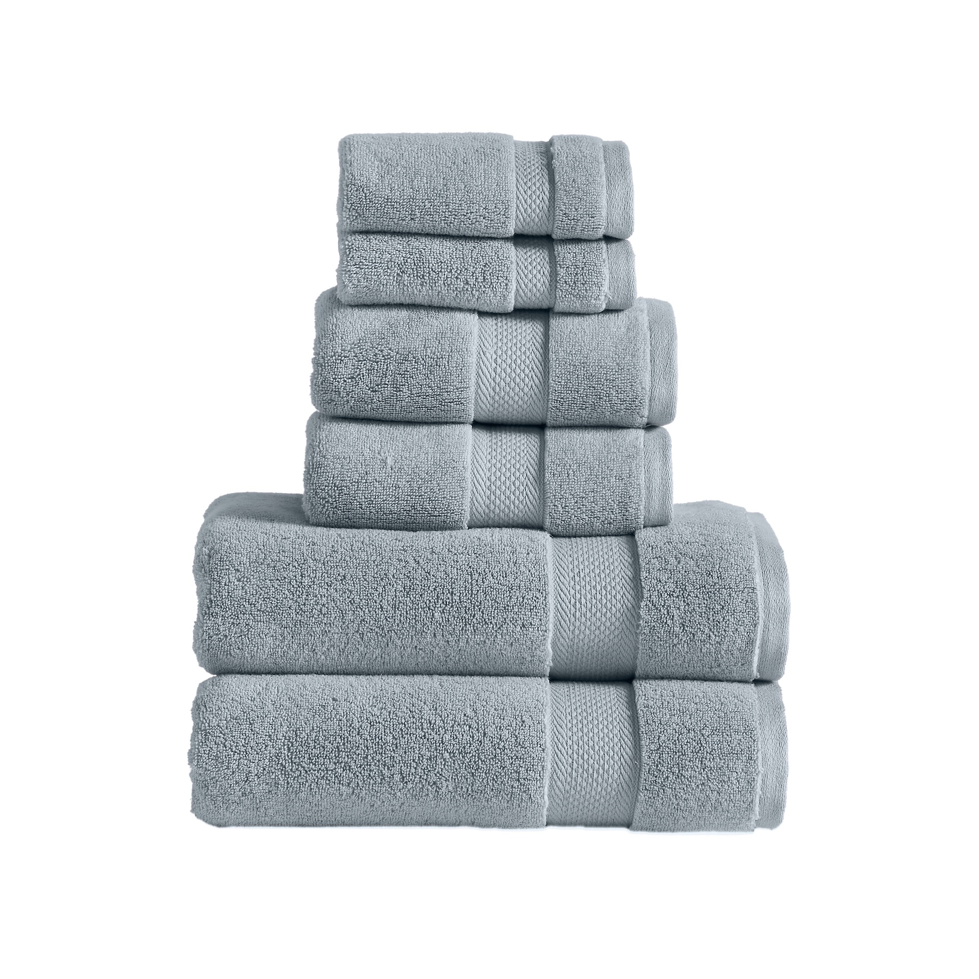 Modern Threads Luxury Cotton 6-pc Quick Dry Towel Set, Smoke