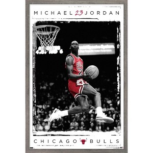 Trends International Michael Jordan - Dunk Framed Wall Poster Prints - 1 of 4