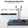 VEVOR Beer Kegerator, Dual Tap Draft Beer Dispenser, Full Size Keg Refrigerator With Shelf, CO2 Tank(No Gas), Drip Tray & Rail, Silver - 4 of 4