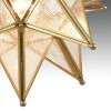 Claxy Seeded Glass Brass Moravian Star Ceiling Light Flush Mount - 3 of 4