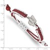 Black Bow Jewelry Stainless Steel Wisconsin Badgers NCAA charm Bracelet 9 Inch - 2 of 3