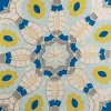 20"x20" Oversize Poly Filled Medallion Square Throw Pillow Light Yellow - Rizzy Home: Embroidered Cotton Canvas, Indoor Decor, Removable Cover - 2 of 3