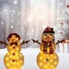 24 and 28 Inches Set of Two Light Up Snowmen Indoor Outdoor Decor - 2 of 4