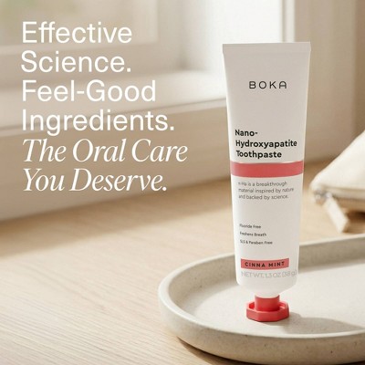 Boka Cinna Mint Mini Toothpaste - 1.3oz: Gel Formula, Nanohydroxyapatite, Trial Size