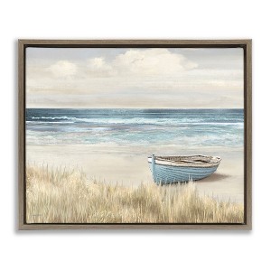Stupell Industries Boat on Grassy Shore, 21" x 17" - 1 of 4
