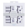 Hudson Baby Infant Boy Cotton Muslin Swaddle Blankets, Rocket Ship, One Size - 2 of 2