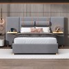 NicBex Full/Queen Size Velvet Upholstered Bed Frame with 2 Bedside Pillows,Platform Bed Frame with Storage Shelves and Charging Station,Easy Assembly - 2 of 4