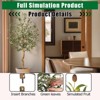 Artificial Olive Tree - Realistic Faux Olive Tree with Natural Wood Trunk and Lifelike Leaves, Perfect Potted Fake Olive Tree for Home, Office - 3 of 4