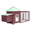 vidaXL Chicken Coop Brown Solid Firwood, Engineered Wood, Galvanized Steel Large - 2 of 4