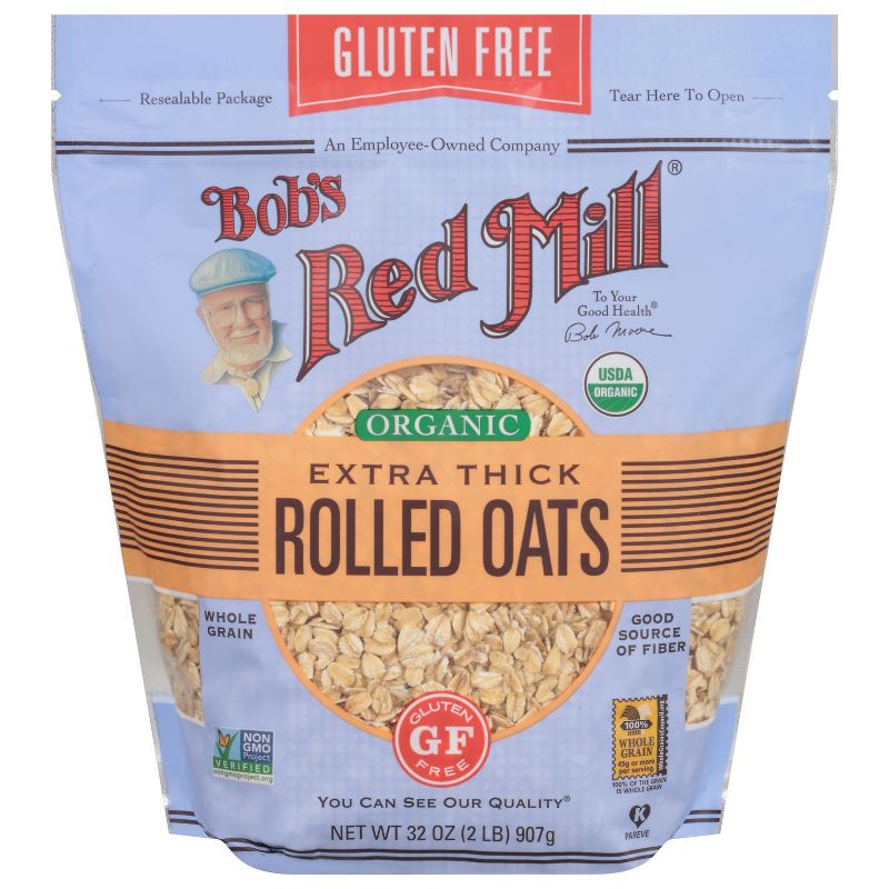 Bob&#39;s Red Mill Gluten Free Organic Thick Rolled Oats -32oz, 1 of 4