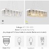 Ludomide Rectangular Crystal Chandelier for Dining Room, Modern Kitchen Island Light Fixture, 31.5" x 10" x 10", Flush Mount, Silver - 4 of 4