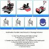 HOMDOX 12'' x 15'' 5/8-in-1 Upgraded Sublimation Heat Press 360° Swivel Swing Away Digital Dual-Tube Heating for DIY T-Shirt/Cap/Mug/Plate/Tumbler - 3 of 4