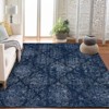 Abstract Machine Washable Rug with Non Slip Backing Ultra-Thin Non Shedding Stain Resistant Indoor Carpet for Living Room Bedroom Dining Room - 2 of 4