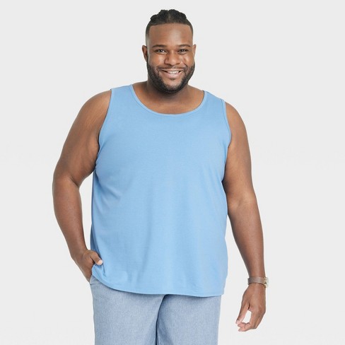 Men's Standard Fit Tank Top - Goodfellow & Co™ Light Blue XXL