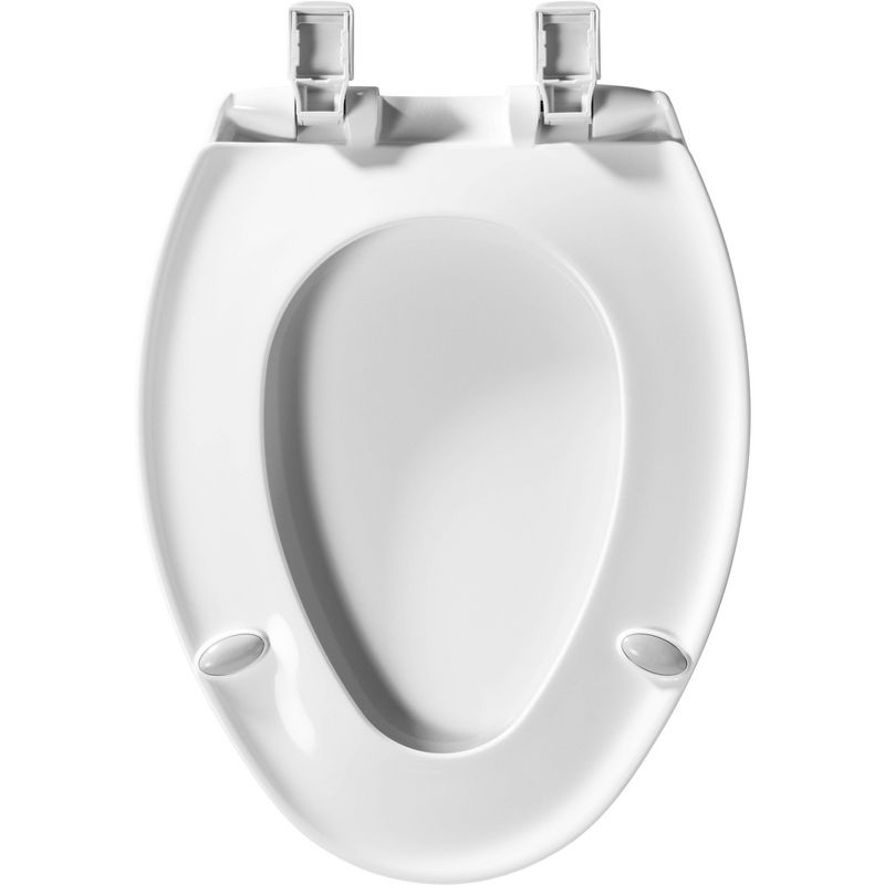 Affinity Soft Close Elongated Plastic Toilet Seat with Easy Cleaning and Never Loosens White - Mayfair by Bemis, 6 of 12