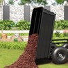 Poly Dump Cart - Heavy Duty 600 LBS Garden Cart with Quick-Release Dumping & No-Flat 10 in Tires, Utility Wagon for Yard Work, Landscaping, Gardening - 3 of 4
