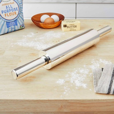 Fox Run Stainless Steel Tapered French Rolling Pin - Thumbnail 2