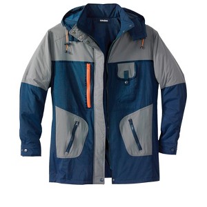 KingSize Men's Big & Tall Colorblock Tech Parka - 1 of 4