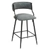 Grey 26 Inch Counter Height Bar Stools PU Cover Kitchen Island Counter Bar Stools - 3 of 4