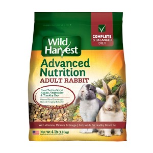 Wild Harvest Advanced Nutrition Vegetable and Alfalfa Hay Flavor Rabbit Dry Food - 4lb - 1 of 3
