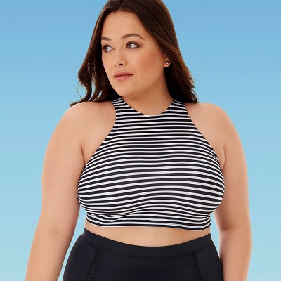plus size crop top bikini