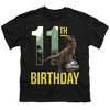 Jurassic World 11Th Birthday Trex Kids T Shirt For Youth, Black - 2 of 4