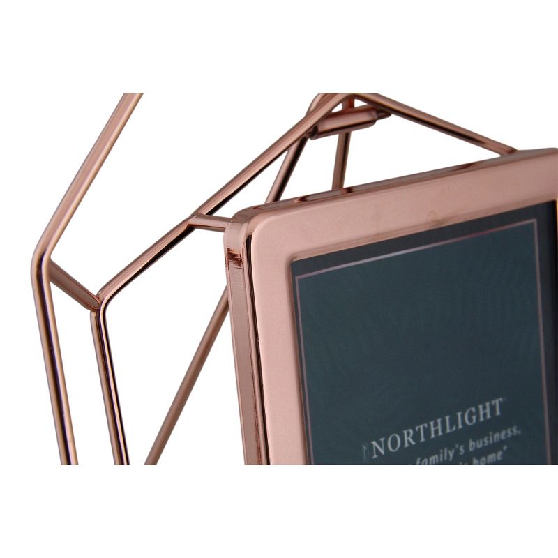 Northlight 11" Contemporary Hexagonal 4" x 6" Photo Picture Frame - Rose Gold, 4 of 7