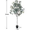 6”Artificial Eucalyptus Tree for Home Decor, Large Faux Floor Plant Fake Silk Trees with Pot Housewares Decoration for Outdoor Home Office - 2 of 4