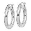 Black Bow Jewelry 4mm x 25mm 14k White Gold Classic Round Hoop Earrings - 2 of 4