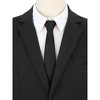 INSPIRE CHIC Men's Skinny Slim Solid Color Adjustable Pre-Tied Satin Necktie Ties 1 Pc - 4 of 4