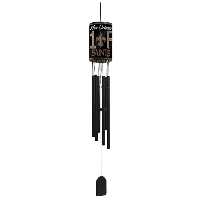 NFL Wind Chime, #1 Fan with Team Logo - New Orleans Saints, 1 of 3