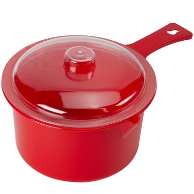 The Lakeside Collection Microwave Saucepan With Lid - Microwavable Pot for No Mess Cooking