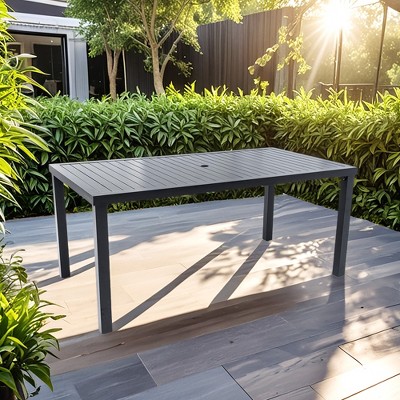VYNXARIA Modern 35.5"x67" Rectangular Outdoor Patio Dining Table