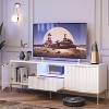 Bestier  55/70 inch LED TV Stand for TVs up to 60/80 inch Modern High Gloss Entertainment Center with Drawers Cabinets Fluted TV Console - 2 of 4