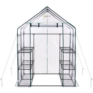 Ogrow Deluxe Walk-In Greenhouse / Bloomhouse / Seed Starter with Tiers and Shelves - 1 of 4
