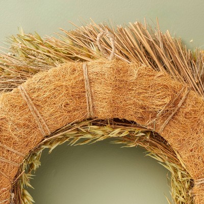 21&#34; Preserved Grass &#38; Lino Wreath - Hearth &#38; Hand&#8482; with Magnolia