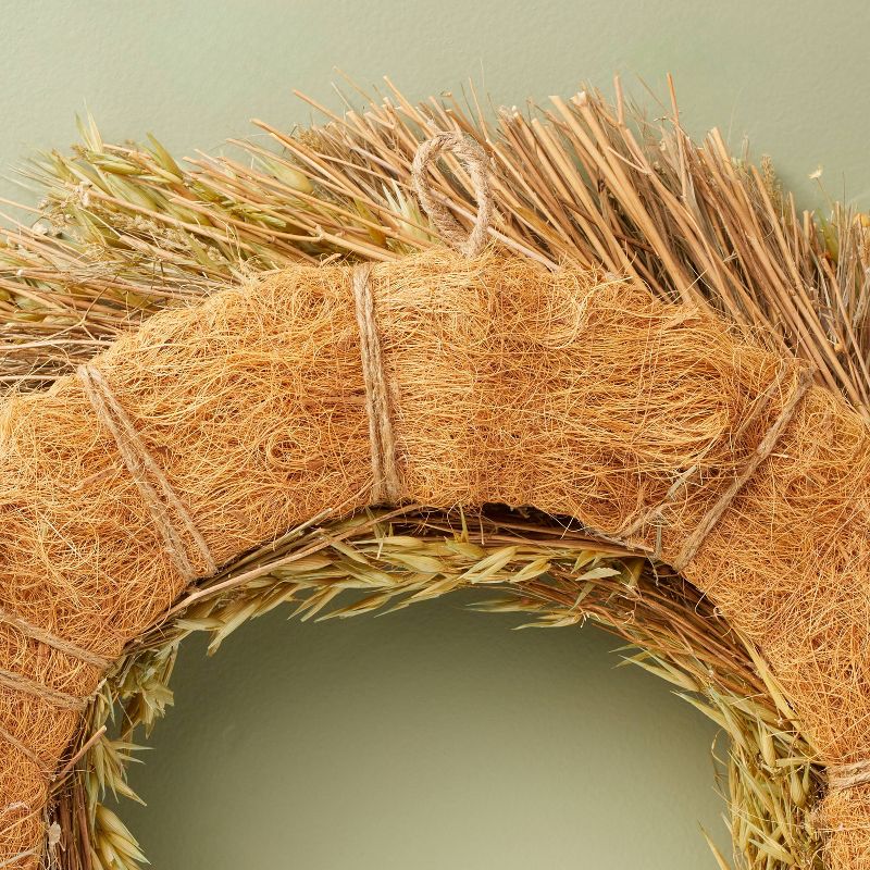 21&#34; Preserved Grass &#38; Lino Wreath - Hearth &#38; Hand&#8482; with Magnolia, 5 of 6