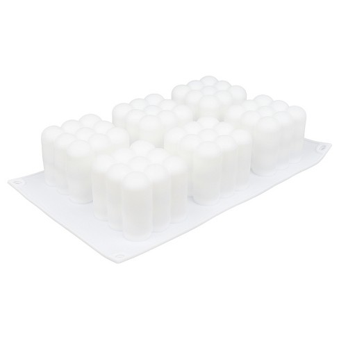 Mold, silicone, white, 2-1/2 x 2-1/2 x 1-inch square tray. Sold