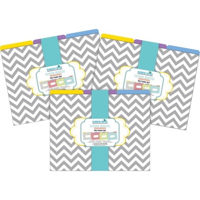 File Folders Multi-Design 36 per Set Letter Size Chevron Beautiful - Barker Creek