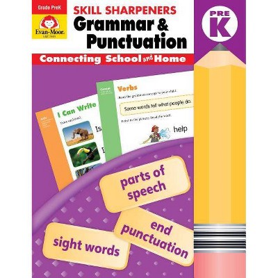 Skill Sharpeners Grammar and Punctuation, Grade Prek - by  Evan-Moor (Paperback)