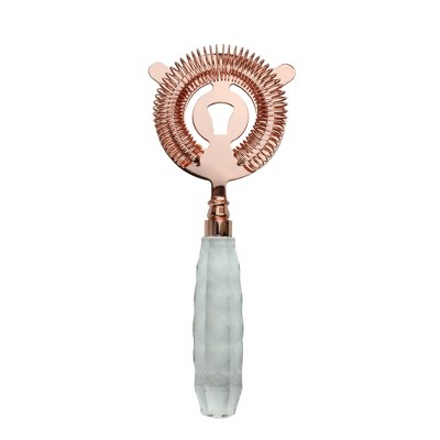 Wild Eye 9" Rose Gold Finished Stainless Steel Bar Cocktail Strainer