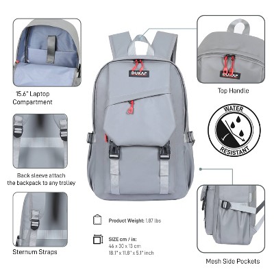DUKAP Delray Executive Backpack for Laptops upto 15.6'' - Gray — фото 2