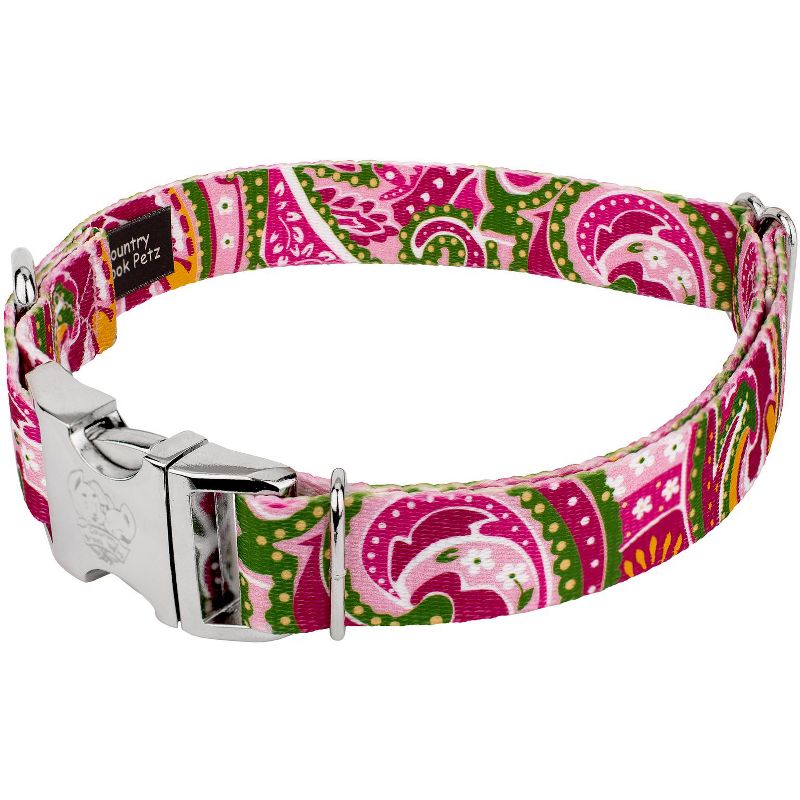 Country Brook Petz Premium Pink Paisley Collar and Leash, 5 of 13