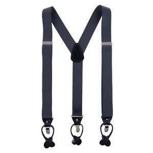 Ascentix Men's Classic Stretch 1 3/8 inch Convertible Suspenders - 1 of 4
