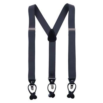 Ascentix Men's Classic Stretch 1 3/8 inch Convertible Suspenders