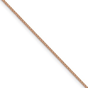 Black Bow Jewelry 1mm 14k Rose Gold Diamond Cut Open Franco Chain Necklace - 1 of 4