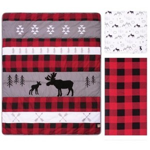 Trend Lab Lumberjack Moose Baby Nursery Crib Bedding Set - 3pc - 1 of 4