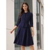 Allegra K Women's Business Office Long Sleeve Blazer Jacket Pleated Skirts 2 Piece Suit Sets Outfits - 3 of 4