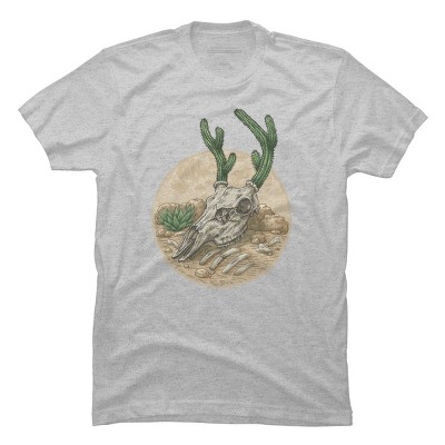 Men's Design By Humans Deer Cactus 2 By kelelowor T-Shirt