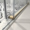 PexFix 76 in.x 60 in. Frameless Single Sliding Shower Door 8mm Tempered Glass With Adjustable Soft Closing Design for Spa Bathroom Brushed Gold - 4 of 4
